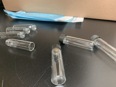 Test tube on a counter in the lab
