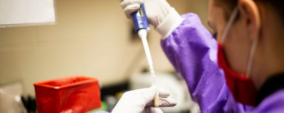 female scientist processing tests in lab