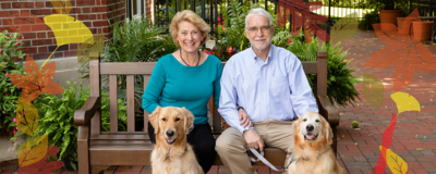 Tim and Roberta Killeen, with dogs