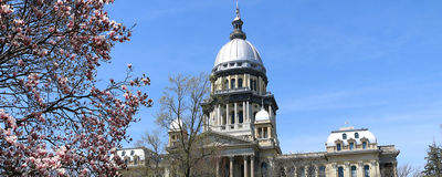 the Illinois state capitol building